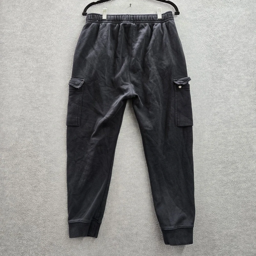 Nike Men Sweatpants M Black Embroidered Cargo Pants Fleece CD3129-010‎